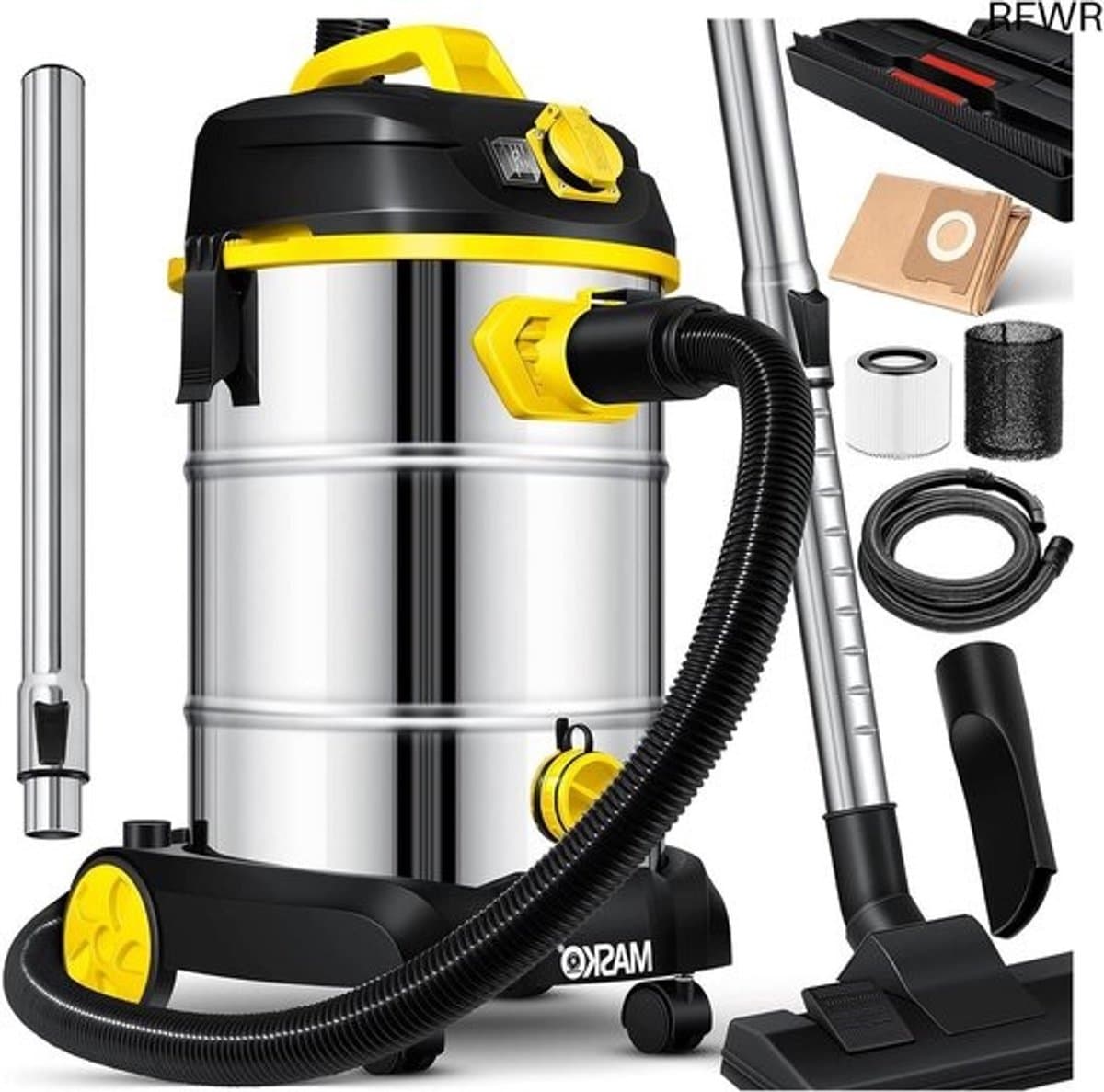 RFWR® Industriële stofzuiger 1800 watt met blaasfunctie voor nat en droog zuigen — afbeelding 1