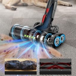 Handstofzuiger Met 3 Zuigniveaus Dynamisch Kleurendisplay HEPA-Filter - 35 kPa 2200 mAh 1,2 Liter Stofreservoir - Anti-Klit 99,99% Filtratie Lichtgewicht - Voor Thuis En Op Kantoor — thumbnail 5