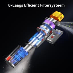 Draadloze Steelstofzuiger - Krachtige Reiniger - Huishouden Schoonmaken - Automatische Zuigkracht - 70 Min Werktijd - Goud — thumbnail 3
