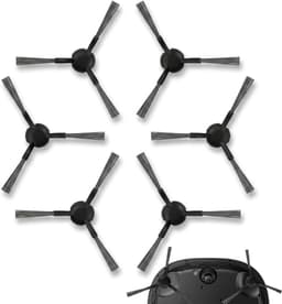 6 stuks zijborstels voor Dreame L40 Ultra AE, E30 Ultra, L10s Pro Ultra Heat – vervangende zijborstels voor L10s Ultra Gen 2, X30 Ultra, L20 Ultra, Mova S10 robotstofzuigers – flexibele siliconen — thumbnail 1