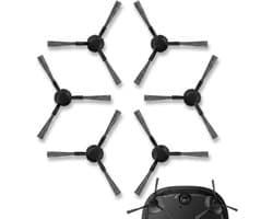 6 stuks zijborstels voor Dreame L40 Ultra AE, E30 Ultra, L10s Pro Ultra Heat – vervangende zijborstels voor L10s Ultra Gen 2, X30 Ultra, L20 Ultra, Mova S10 robotstofzuigers – flexibele siliconen