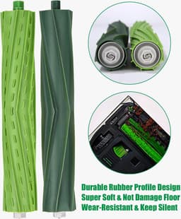 Reserveonderdelen geschikt voor iRobot Roomba E/I/J-serie, i7 i7+ i3 i3+ i4 i4+ j7 (niet j7+) E5 E6, borstelaccessoires geschikt voor iRobot Roomba, 2 sets rubberen borstels,8 hoogwaardige filters, 10 zijborstels — thumbnail 2