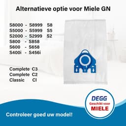 DEGG® Stofzuigerzakken - geschikt voor Miele GN - Premium kwaliteit - Geschikt voor Miele complete C2, C3 en C1 classic - Voordeelverpakking - 20 STUK(S) — thumbnail 4