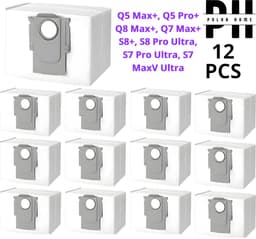 PolkaHome® 12 Stuks stofzuigerzakken geschikt voor Roborock Q5 Max+, Q5 Pro+, Q8 Max+, Q7 Max+, S8+, S8 Pro Ultra, S7 Pro Ultra, S7 MaxV Ultra – Set van 12 Stuks, Vervangende Stofzakken, Robotstofzuiger Accessoires voor Roborock Q5, Q7, S7, S8, Q7+ — thumbnail 2