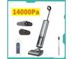 Stofzuiger - stofzuigers - stofzuiger zonder zak - stofzuiger draadloos - stofzuiger snoerloos - vacuum cleaner - Nat & Droog Stofzuiger - Zelfreinigend - 4000mAh Accu - 750ml Watertank - 35 Min Gebruikstijd - GRIJS