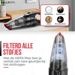 BELLAVITA ® HEPA filter voor Kruimelzuiger - Set van 2 Stuks - Wasbare HEPA filter — thumbnail 4