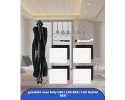 13-delige accessoireset voor Eufy L60 / L60 SES / L60 Hybrid SES robotstofzuiger, reserveonderdelen, accessoires, 1 hoofdborstel, 4 Hepa-filters, 6 zijborstels, 1 reinigingsaccessoires, 1
