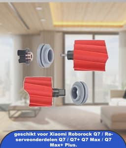 Accessoires geschikt voor Xiaomi Roborock Q7 / Reserveonderdelen Q7 / Q7+ Q7 Max / Q7 Max+ Plus. 1 hoofdborstel, 3 zijborstels, 3 filters, 3 schoonmaakdoeken, 1 schroevendraaier, 1 reinigingsborstel. — thumbnail 4
