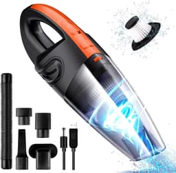 Batterij Draadloze Handstofzuiger - 120W 2200mA - Nat & Droog - Auto Thuis Huisdier Haar - Snel opladen — thumbnail 1