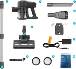 SteeFly® 6 in 1 Steelstofzuiger - Op accu 40 min - Lichtgewicht - Zonder zak - 175W - Lichtblauw - Meerdere oppervlaktes — thumbnail 5