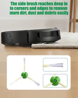 Reserveonderdelen geschikt voor iRobot Roomba E/I/J-serie, i7 i7+ i3 i3+ i4 i4+ j7 E5 E6, borstelaccessoires geschikt voor iRobot Roomba, 2 sets rubberen borstels,8 hoogwaardige filters, 8 zijborstels — thumbnail 5