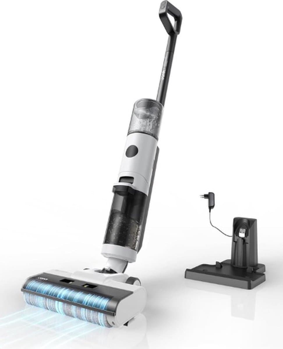 3 in 1 Vloerreiniger – Stoomreiniger – Kruimeldief – Dweilapparaat – Elektrische Mop – Voor Binnen – Inclusief Laadstation – 1000W — afbeelding 1