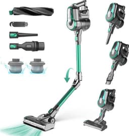 6 in 1 Steelstofzuiger zonder Zak – Op Accu – Draadloos – Vacuum Cleaner – Tapijtreiniger – 25000 PA – 200W – Multifunctioneel – Groen — thumbnail 1