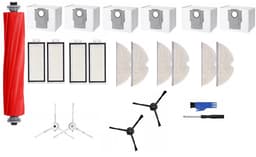 Grote set accessoires compatibel met Roborock Q7 / Q7+ / Q7 Max / Q7 - zakken - moppen - filters - hoofd en zijborstel - hoogwaardige vervanging — thumbnail 2