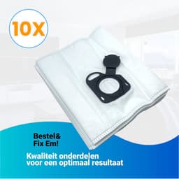 Fixem 10x Stofzuigerzakken Geschikt voor Rowenta Silence Force - X Trem power - Green force - Power XXL en Compact Series ZR200520 ZR200540 ZR200720 ZR200920 — thumbnail 1