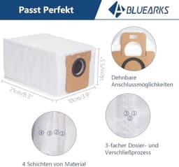 10 stuks stofzuigerzakken geschikt voor Xiaomi X10+ / X20+ & Dreame L10s Ultra, Dreame L10 Ultra, L20 Ultra, X40 Ultra stofzuigerrobot, stofzak reservezak accessoireset, 2,5 l grote capaciteit — thumbnail 5