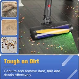 Geschikt voor Toepasbare LED-zachte stofzuigerborstel compatibel met Dyson V12 Detect Slim, ideaal voor het werken op hardhouten vloeren — thumbnail 3