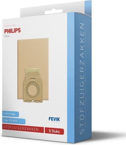 Fevik Stofzuigerzakken geschikt voor Philips Oslo  5 stuks  - papier — thumbnail 1