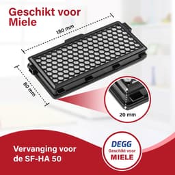 DEGG® – HEPA Filter Geschikt voor Miele Stofzuiger – Vervangt SF-HA 50 – Voor Complete C3, C2, Compact C2, S8, S6, S5 – Premium Kwaliteit – 2 STUK(S) — thumbnail 4