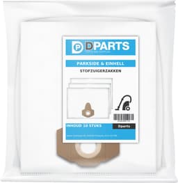 10x Dparts stofzuigerzakken geschikt voor Parkside en Einhell - microfleece zakken voor Lidl PNTF 23 - PTS 250 - PNTS 1250 - 1300 - 1400 - 1500 series - nat droog stofzakken — thumbnail 2