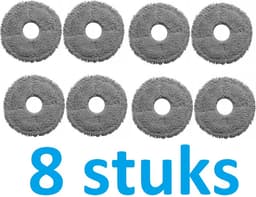 8 x Mop - Dweildoek voor Roborock - Dreame - X30 - X40 - X50 - Xiaomi - beste kwaliteit vervangingen - voor robotstofzuiger - dweilrobot robotstofzuiger — thumbnail 1