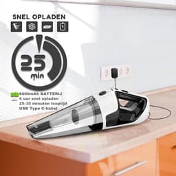 Luxe Kruimeldief – Snoerloos – Best Verkocht – Handstofzuiger – Vacuum Cleaner – 6000mAh – HEPA Filter – 10000PA – Lichtgewicht – Zwart — thumbnail 3