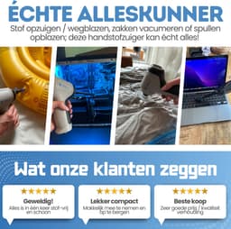 STEGA® Handstofzuiger Draadloos - Kruimeldief Snoerloos - Wasbaar EPA-filter - Met Opzetstukken — thumbnail 2