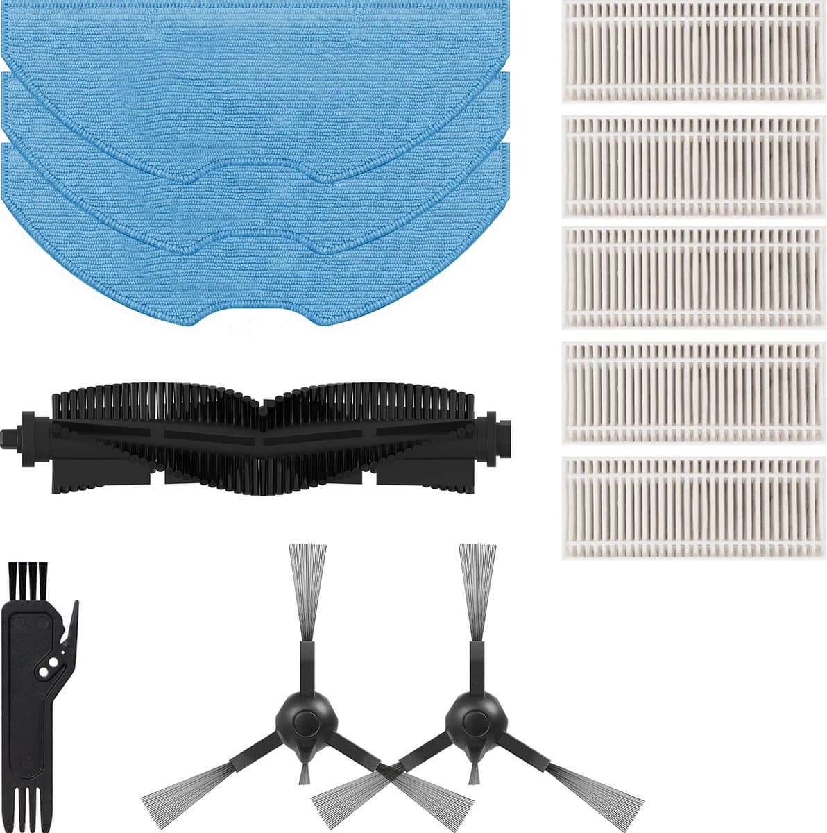 Sinji Slimme Robot Pro Accessoires kit - Vacuum Cleaner - 5x Hepa-filter, 3x Microvezel dweildoek, 2x Zijborstel, 1x Hoofdborstel, 1x Onderhoudstool — afbeelding 1