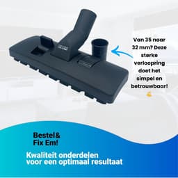Fixem® Stofzuigermond - Zuigmond - Stofzuiger borstel - 32 en 35MM - geschikt vele merken stofuigers met ronde buis - Stofzuigervoet - Mondstuk - Opzetstuk - Hulpstukken — thumbnail 5