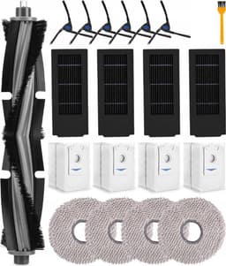 GROOT KIT met onderdelen compatibel met Ecovacs Deebot X2 Omni Pro - mop dweilen filters borstels zakken - Hoogwaardige vervanging voor: Deebot X2 - X2 Omni - X2 Pro - DEX86 - 20 onderdelen - hier is alles! — thumbnail 2