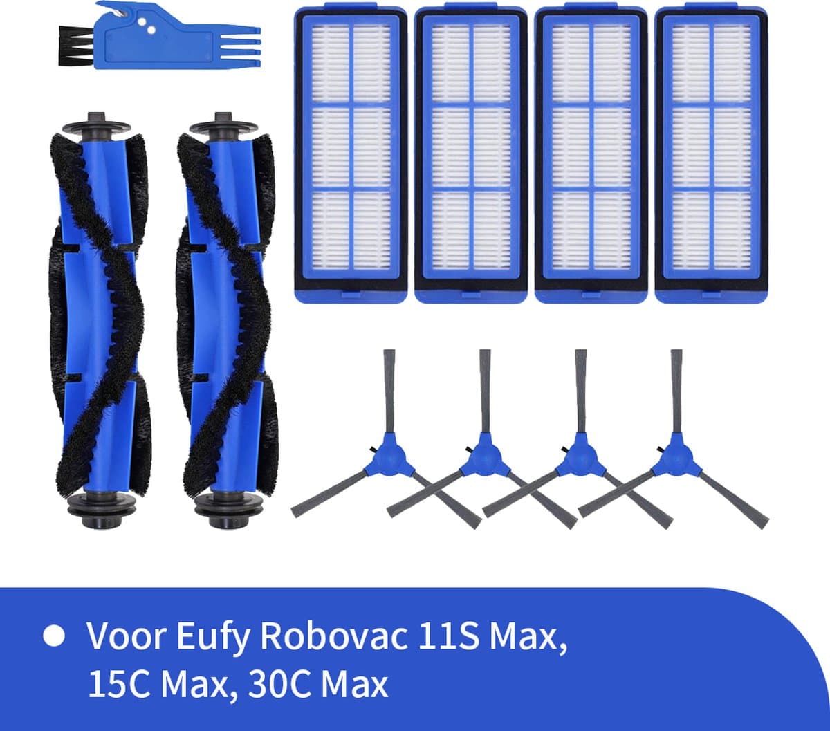 Onderdelen geschikt voor de Eufy 11S Max en 15C Max robotstofzuiger van Replacements - Complete 11-delige set — afbeelding 1