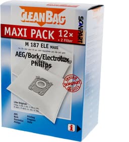 CleanBag stofzuigerzakken 12 stuks - Geschikt voor AEG Electrolux Philips S-bag - Inclusief 2 filters - Alternatief - Maxipack - Voordeelpak — thumbnail 1