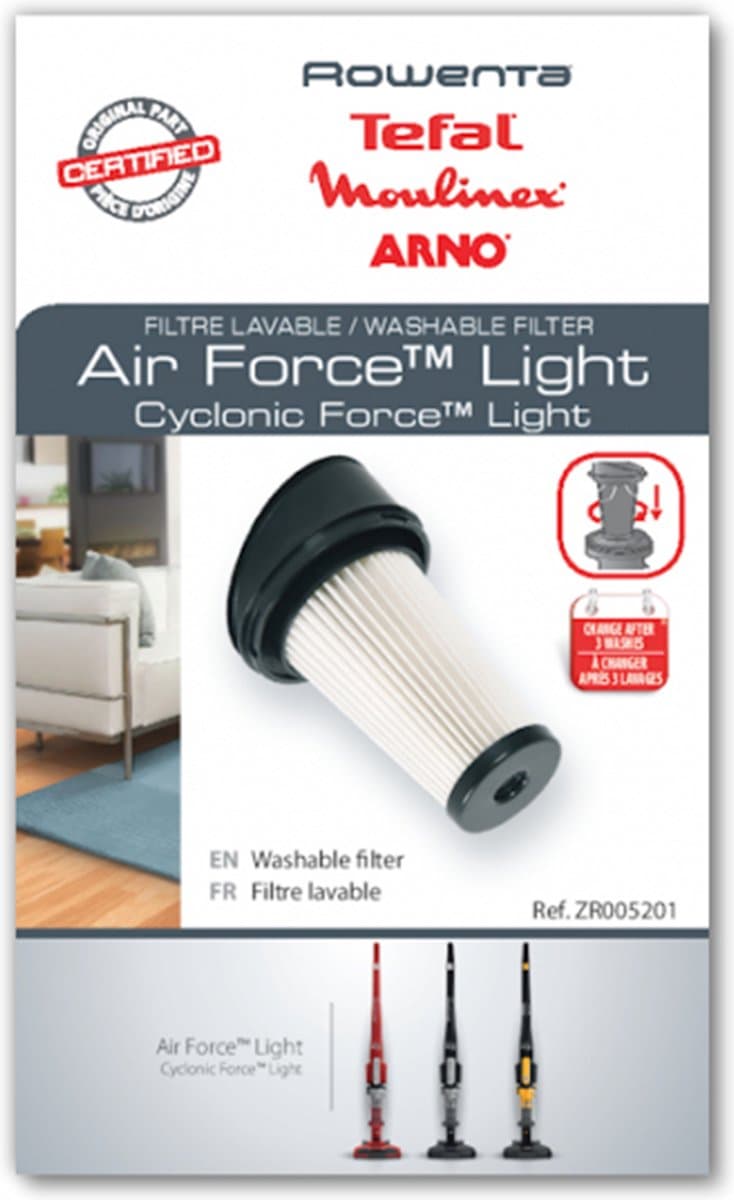 Rowenta Filter Wasbaar filter Airforce Light, Cyclonic Air Force Light ZR005201 — afbeelding 1