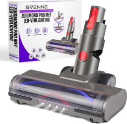SVENNE® Zuigmond Pro met LED Verlichting geschikt voor Dyson V15 / V11 / V10 / V8 / V7 - Mondstuk Parketborstel Accessoires en Onderdelen voor Steelstofzuiger - Opzetstuk Borstel - Wasbaar — thumbnail 1