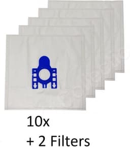 10x Stofzuigerzakken Geschikt Voor Miele Complete C3 Silence (Ecoline Plus) Stofzuiger Modellen - Set Van 10 Zakken Met 1 Stuks Filter — thumbnail 1