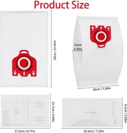 Geschikt voor Vervangende stofzak voor Miele HyClean 3D Efficiency FJM stofzuigers (onderdeelnummer 9917710) - Geschikt voor Miele stofzuigers met zak. Deze doos bevat 12 zakken — thumbnail 4