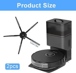 Set van 2 siliconen zijborstels voor stofzuigers - accessoires voor S50 T6 T7 S5 S6 S7 - verbeterde reinigingstechnologie — thumbnail 4