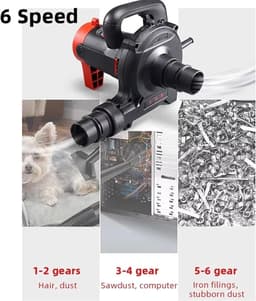 Industriële ventilator - Stofzuiger - Vloeren reinigen - Krachtige zuigkracht - 1200W - Zwart — thumbnail 5