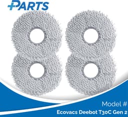 Ecovacs Deebot T30C Gen 2 Dweilpads (4 Stuks, Plus.Parts® alternatief voor 201-2425-10B0) — thumbnail 1