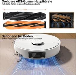 18-delige accessoireset voor de Dreame D20 Pro , D20 Pro Plus robotstofzuiger - inclusief 1 paar hoofdborstel, 4 zijborstels, 2 filters, 4 doeken, 6 stofzakken — thumbnail 3
