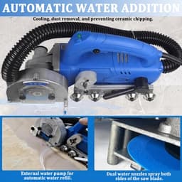 Elektrische voegenreiniger - Tegel reiniger - Voegen schoonmaken - Automatische stofafzuiging - 1200 W - Grijs — thumbnail 2