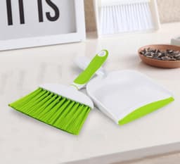 Mini Bezem Stoffen - Kleine Schoonmaak Set - Dagelijkse Reiniging - Ruimtebesparend Ophangen - Compact Formaat - Grijs — thumbnail 4