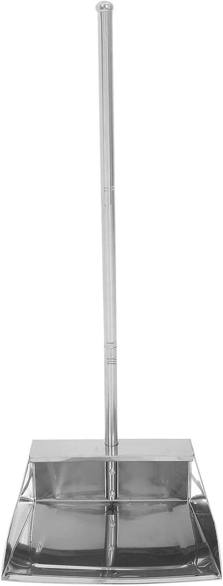 Stofblik met steel - Stoffer en blik - Efficiënt schoonmaken - Roestvrij staal - 73 cm - Zilver — afbeelding 1