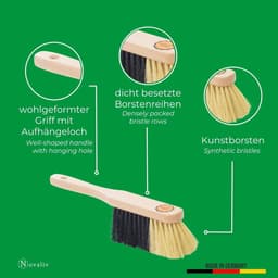 4x Handveger Hout met Fijne Kunstborstels voor Stof en Kruimels — thumbnail 3