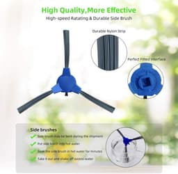 Vervangende borstels en filters - geschikt voor Shark ION Robot S87 R85 RV850 stofzuiger - inclusief 6 zijborstels - 3 voormotorfilter - 1 hoofdborstel — thumbnail 5