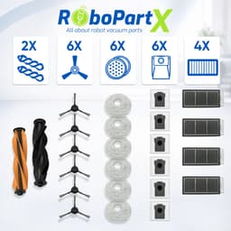 24-delige Complete Accessoires Set Geschikt voor Dreame X50 Ultra Complet / L40s Pro Ultra / L50 Pro / Matrix 10 Ultra Robotstofzuiger - Onderhoudsset - Reserveonderdelen — thumbnail 3