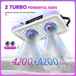 Nagelstofverzamelaar - Nagelstofzuiger - Nagels Vijlen - Sterke Zuigkracht - 80 W - Wit — thumbnail 2