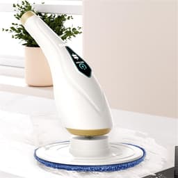 Elektrische Vloerreiniger - Draadloze Schoonmaker - Huishoudelijk Schoonmaken - Telescopische Stang - 83-126 cm - Grijs — thumbnail 3