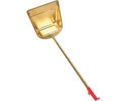 Stoffer en blik - Vuilnisschep - Efficiënt schoonmaken - Brede schepmond - 82 cm lang - Goud