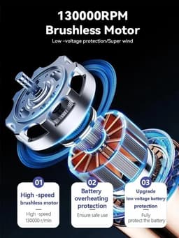 Autostofzuiger Mini - Handstofzuiger Kruimeldief - Auto en Huis - Borstelloze Motor - 500 Gram - One Color — thumbnail 2